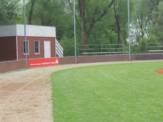 Vista parziale campo baseball Freising.